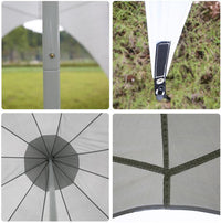 Large Hexagonal Oxford Cloth Tent Tarp for Outdoor Camping and Sunshade