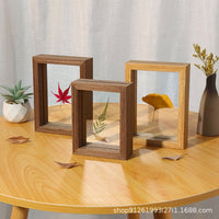 Double-Sided Transparent Glass Photo Frame for Pressed Flowers and Artwork Display