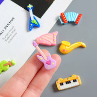 Cartoon Mini Guitar Instrument Resin Charms for DIY Crafts, Phone Cases, and Hair Clips