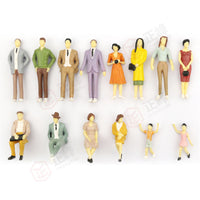 Miniature Painted Figures for Diorama and Model Train Scenery