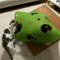 Cat Tunnel Play Mat with Scratch Pad, Thick Felt Interactive Pet Toy