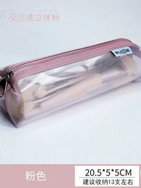 Lydia Portable Morandi Mesh Cosmetic Brush Bag Travel Makeup Organizer