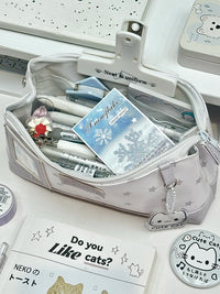 Star Pencil Case High-Value Stain-Resistant Waterproof Ins Style Student Girl Pencil Stationery Box Niche Advanced Feel