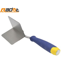 Stainless Steel Corner Trowel for Drywall Finishing, Internal and External Angle Tool