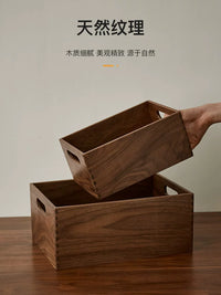 Wooden Desktop Storage Basket for Snacks, Cosmetics, and Keys