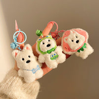 West Highland White Terrier Puppy Plush Keychain Charm