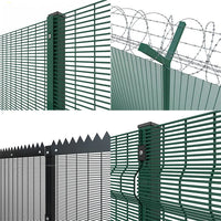 High-Security 358 Anti-Climb Welded Mesh Fence for Prisons and Restricted Areas