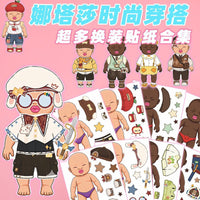 Natasha Fashion Dress-Up Sticker Set for Kids, Educational Focus Training and Stress Relief Craft Toy