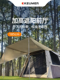 Automatic Pop-Up Camping Tent with Mosquito Net, Double Layer Waterproof Sunshade for Outdoor Overnight Camping