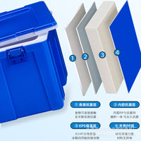 60L Classic Insulated Cooler Box Outdoor Car Portable Refrigerator Food Storage Fresh Delivery PP Preservation Box