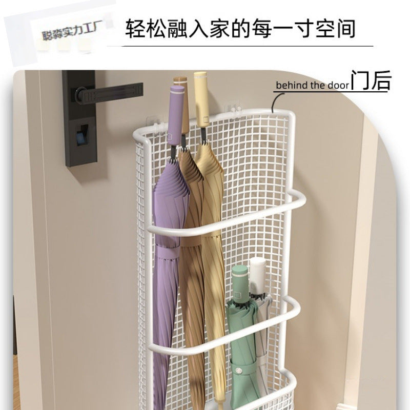 Wall-Mounted Umbrella Stand with Cartoon Cat Ear Design for Home Entryway