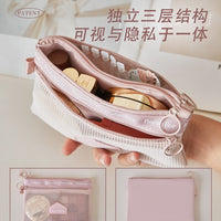 Portable Mesh Travel Pouch for Toiletries, Cosmetics, and Small Items