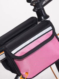 Bicycle Frame Bag, Kids' Bike Phone Bag, Cycling Gear, Diamond Pattern Saddle Bag, Water Bottle Bag