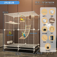 Large Pet Bird Cage Parrot Cage Home Use Cockatiel Peony Tiger Skin Small Sun Special New Anti-Splash Luxury