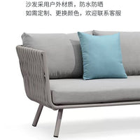 Outdoor Patio Wicker Sofa Set for Balcony Villa Garden Furniture - Single and Double Seater Rattan Combination