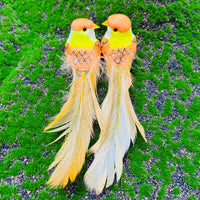 Realistic Couple Bird Garden Ornaments with Clip