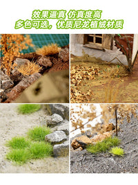 DIY Miniature Plant Model Grass Tufts for Sand Table and HO Train Scenery