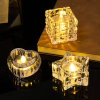 LED Crystal Transparent Candle Light for Romantic Occasions and Holiday Decor
