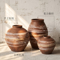 Wabi-Sabi Retro Ceramic Vase for Dried Flowers - Rustic Decor for Homes & Hotels