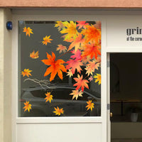 Thanksgiving Maple Leaf Window Clings Autumn Static Decals for Glass Decoration
