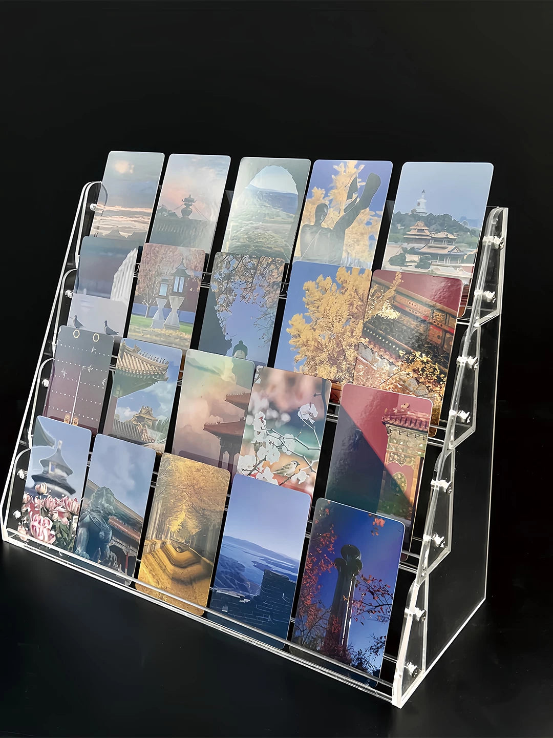 Acrylic Tiered Display Stand for Badges Medals Cards and Collectibles