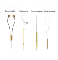 Stream Sense Fly Tying Tool Bobbin Holder Ceramic Threader Knotter for Fly Fishing Lures, Premium Brass