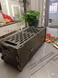 Portable Outdoor Camping Grill and Fire Pit with Detachable Design