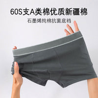 Men's Classic Cotton Boxer Briefs Breathable Double-Layer Crotch Seamless Underwear