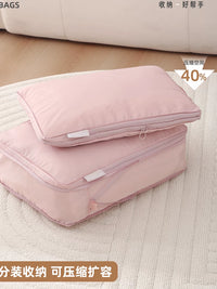 Travel Compression Packing Cubes for Luggage, Waterproof Clothes and Shoe Organizer Bags