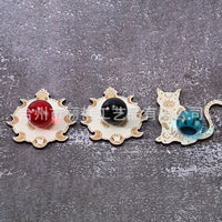 Cartoon Animal Crystal Ball Display Stand Wooden Base for Energy Stones and Ornaments
