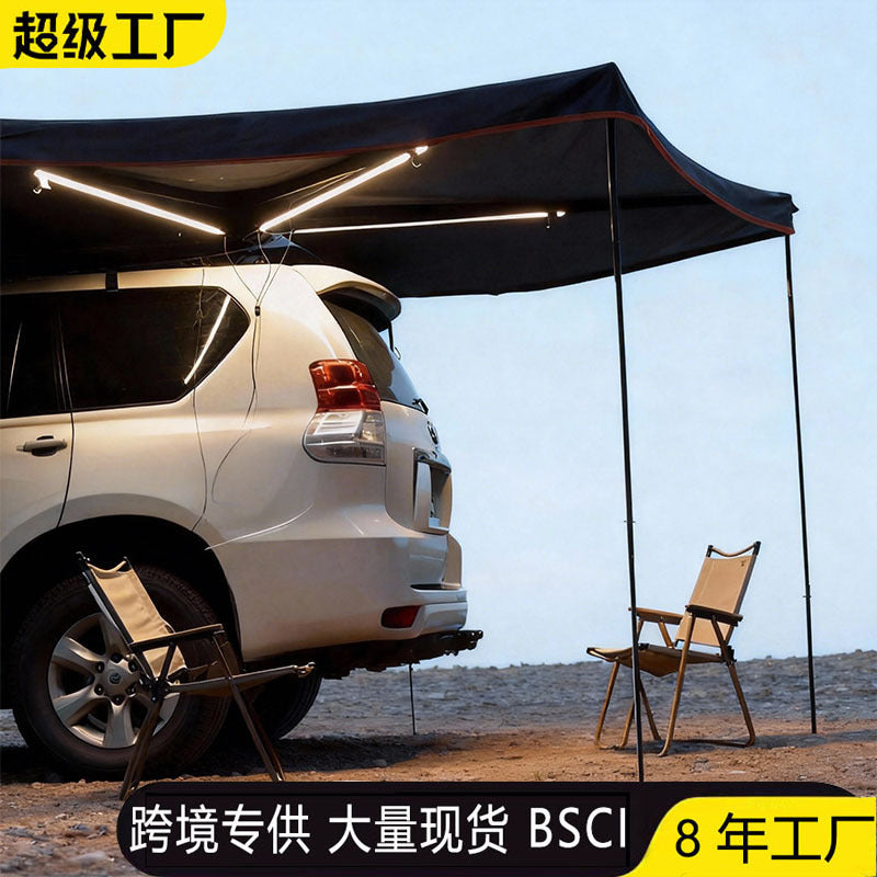 270-Degree Quick Setup Car Side Awning with Blackout Coating for Outdoor Camping