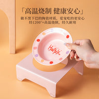 Elevated Pet Feeder with Anti-Tip Stand for Cats and Small Dogs, UFO-Shaped Bowl for Food or Water