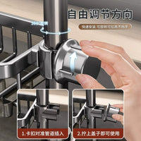 Kitchen Faucet Caddy Sink Organizer with Drain Tray for Sponges and Brushes