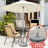 Outdoor Patio Umbrella Base Stand for Sunshade, Heavy-Duty Marble Weighted Base