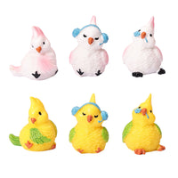 Miniature Resin Parrot Figurines for Home, Car, and Desktop Decor