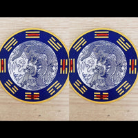 Feng Shui Dragon Turtle Gourd Metal Acrylic Stickers for Home and Office Decor