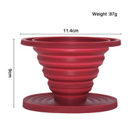 Collapsible Silicone Coffee Filter Cone for Outdoor and Travel