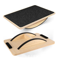Wooden Balance Board for Yoga and Fitness Training, Non-Slip Stability Rocker for Adults