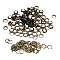 Metal Copper Eyelets Grommets for Shoelaces, Tarpaulins, and Displays (100-Pack)
