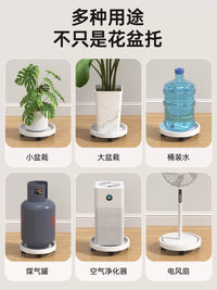 Heavy-Duty Round Plant Caddy with Wheels and Water Tray, Mobile Planter Stand for Indoor/Outdoor Use
