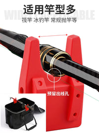 Fishing Rod Holder for Ice Fishing Raft Fishing Bucket Bait Box