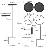 Vintage Wrought Iron Bird Feeder and Bath for Garden