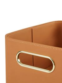 PU Leather Desktop Storage Box Set with Lid, Cosmetic Organizer, Snack Basket