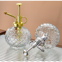 Vintage Embossed Glass Spray Bottle for Gardening and Home Use