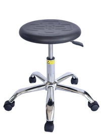Anti-Static Adjustable Lab Stool with Foot Ring or Casters for Cleanroom & Medical Use