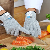 Cut Resistant Gloves for Kitchen, Outdoor Work, and Gardening - Food Grade, Puncture Resistant, Non-Slip, Wear-Resistant