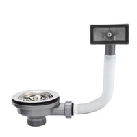Kitchen Sink Drain Strainer with Overflow Pipe, Copper Tone
