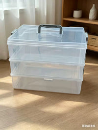 A4 Paper Storage Box Desktop Organizer for Office Documents and Test Papers, Transparent