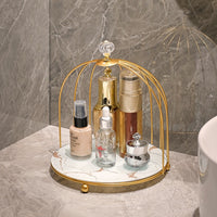 Bathroom Countertop Organizer with Birdcage Design for Cosmetics and Toiletries