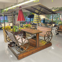 Outdoor Patio Garden Villa Rocking Chair Leisure Table and Chair Scenic Area Homestay Power Rocking Chair Outdoor Iron Art Swing Chair